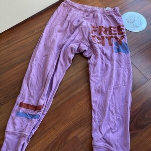 Free City purple cropped sweatpants